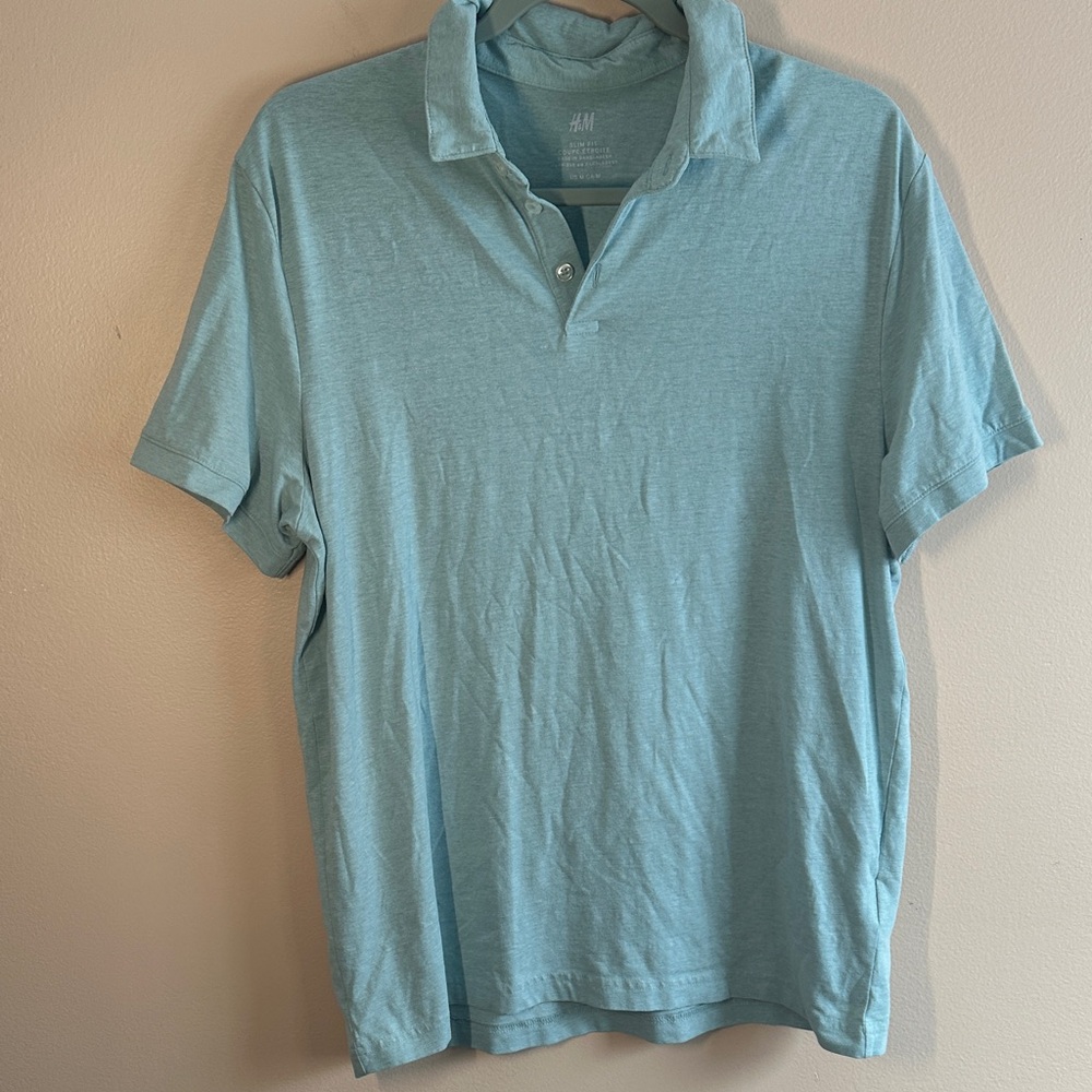 H&M Sky Blue Men's Polo Shirt